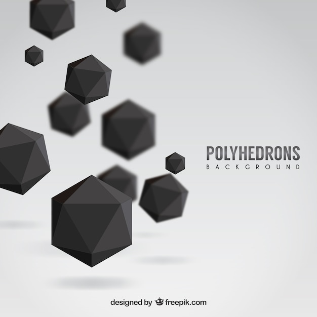 Vector fondo de poliedros negros