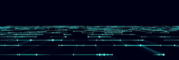 Fondo poligonal abstracto con puntos y líneas de conexión Fondo de tecnología de conexión