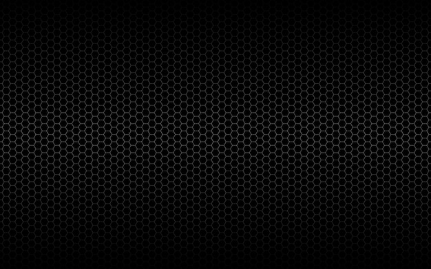 Fondo poligonal geométrico moderno simple en blanco y negro Fondo hexagonal metálico negro abstracto Ilustración vectorial simple