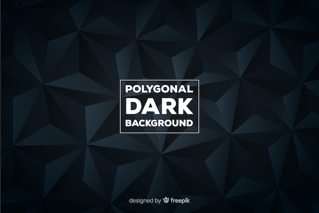 Fondo poligonal oscuro