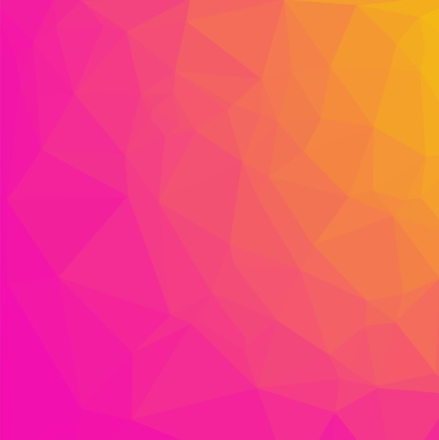 Fondo poligonal rosa y naranja