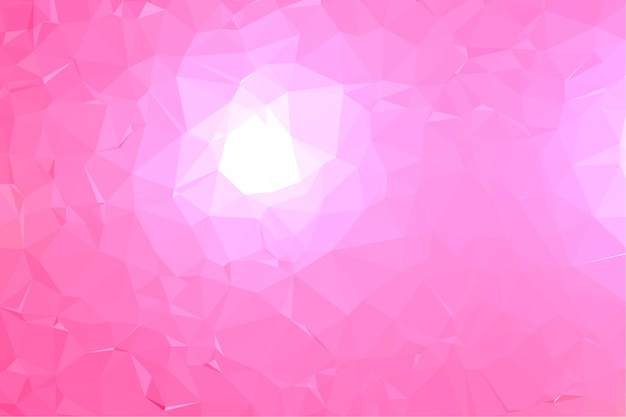 Fondo poligonal rosa texturizado abstracto geométrico polivinílico bajo que consiste en triángulos de diferentes tamaños y colores utilizados en el diseño de la presentación de la tarjeta de visita o sitio web