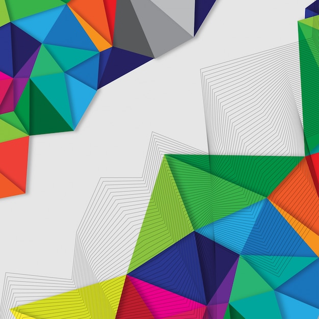 El fondo del polígono abstracto
