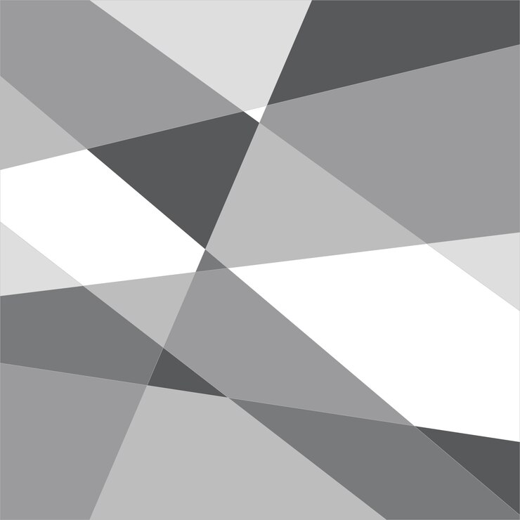 Fondo de polígono mosaico abstracto blanco y gris
