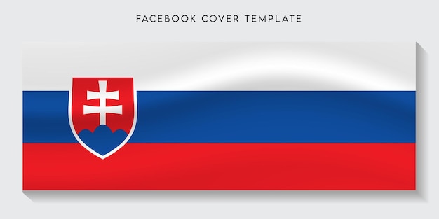 Fondo de portada de facebook de bandera de eslovaquia