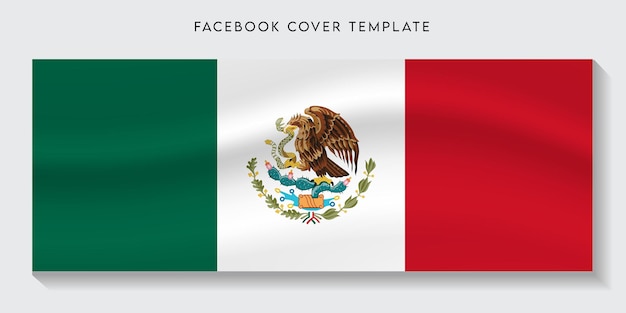 Fondo de portada de facebook de bandera de México