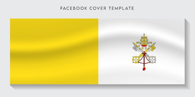 Fondo de portada de facebook de bandera de país de estado de ciudad del vaticano