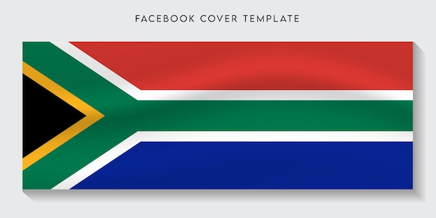 Fondo de portada de facebook de bandera de país de sudáfrica