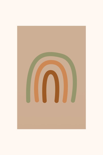 El fondo del póster de arte boho abstracto