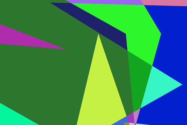 Fondo de póster de arte pop psicodélico abstractamente geométrico plano y colorido