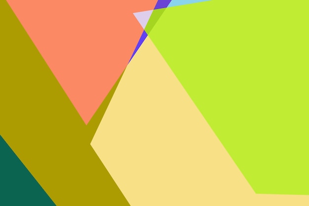 Fondo de póster de arte pop psicodélico abstractamente geométrico plano y colorido