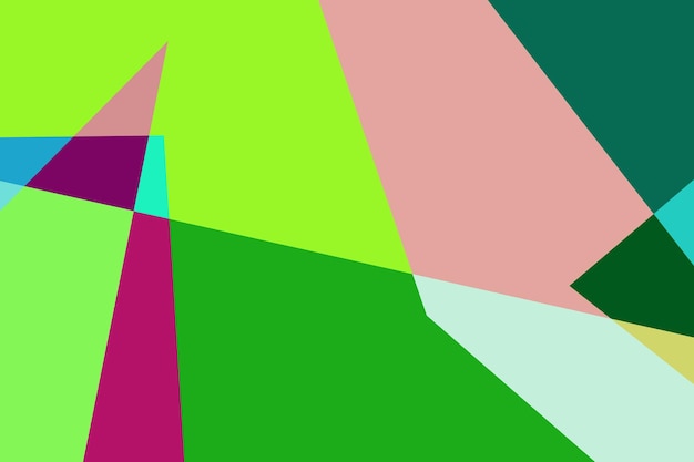 Fondo de póster de arte pop psicodélico abstractamente geométrico plano y colorido