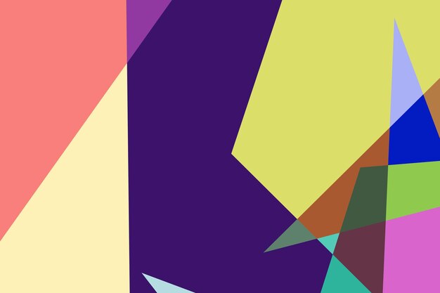Fondo de póster de arte pop psicodélico abstractamente geométrico plano y colorido