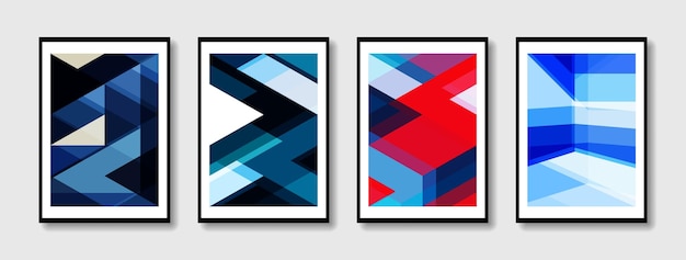 Vector fondo de póster forma minimalista colorido degradado y cubierta estilo moderno