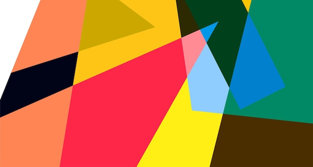 Fondo de póster geométrico abstracto y colorido para el verano