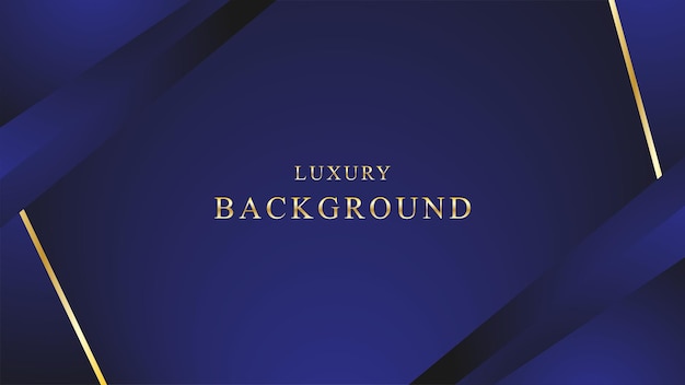 fondo premium de lujo azul oscuro y línea dorada