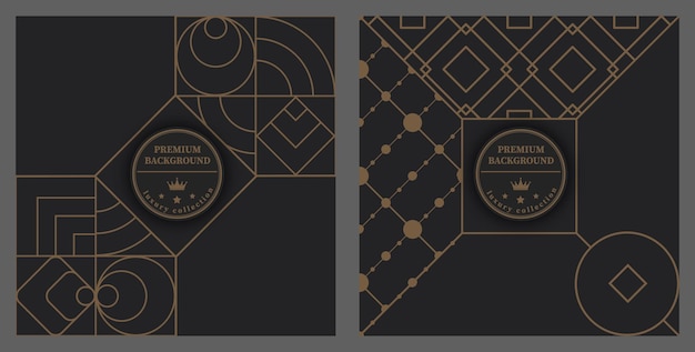 Fondo premium de lujo Ornamento dorado en un fondo oscuro Diseño para decoración de interiores Textiles embalajes y fondos Idea de diseño creativa