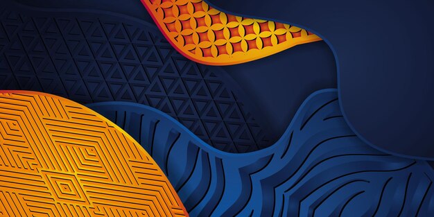Fondo de presentación abstracta moderna en 3D con fondo de corte de papel de lujo
