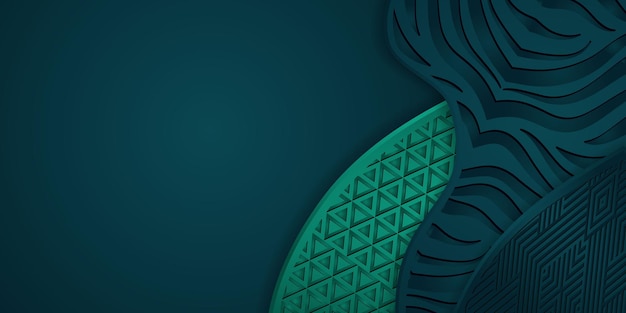 Fondo de presentación abstracta moderna en 3D con fondo de corte de papel de lujo