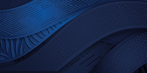 Fondo de presentación abstracta moderna en 3D con fondo de corte de papel de lujo