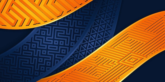 Fondo de presentación abstracta moderna en 3D con fondo de corte de papel de lujo