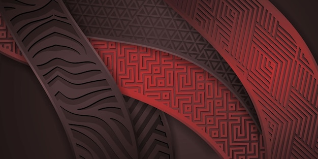 Fondo de presentación abstracta moderna en 3D con fondo de corte de papel de lujo