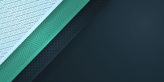 Fondo de presentación abstracta moderna en 3D con fondo de corte de papel de lujo