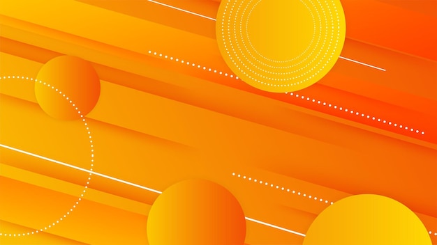 Fondo de presentación abstracto geométrico 3d naranja moderno