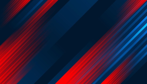 Fondo de presentación abstracto rojo azul con líneas de rayas