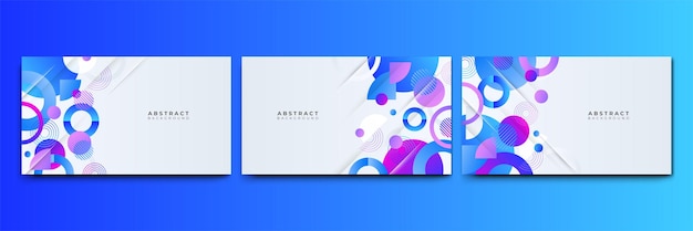 Fondo de presentación de formas coloridas abstractas azul rosa púrpura Fondo de líneas dinámicas degradadas Fondo de diseño geométrico colorido mosaico moderno azul naranja