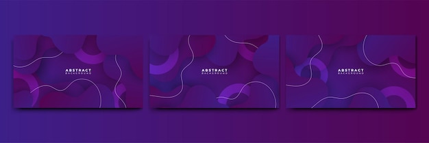 Fondo de presentación de formas púrpuras coloridas abstractas Fondo de líneas dinámicas degradadas Mosaico moderno azul naranja Fondo de diseño geométrico colorido