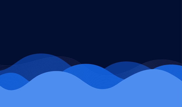 Fondo de presentación de onda azul vectorial