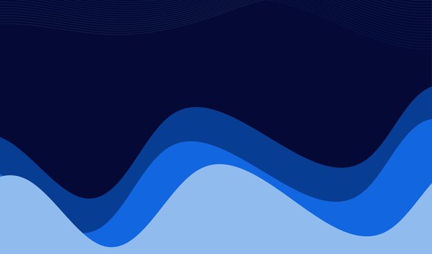 Vector fondo de presentación de onda azul vectorial