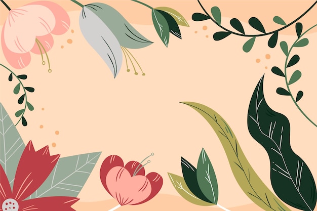 Vector fondo de primavera dibujado a mano