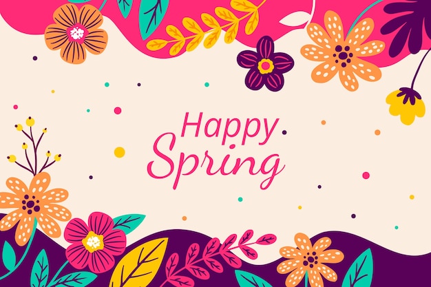 Fondo primavera floral plano