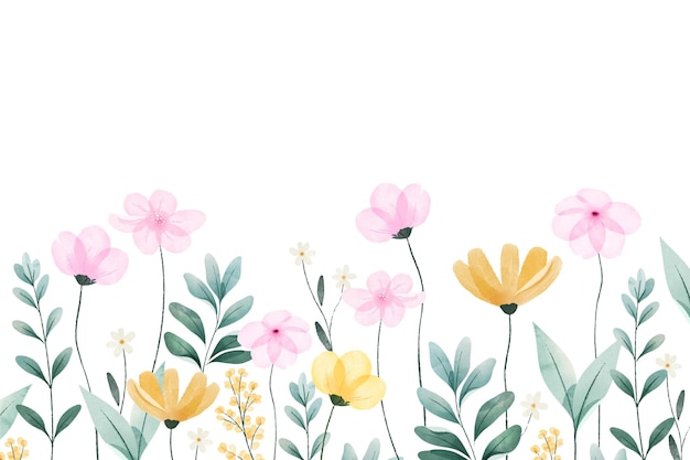 Vector fondo de primavera pintado en acuarela