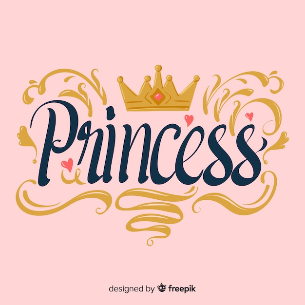 Fondo princesa caligráfico