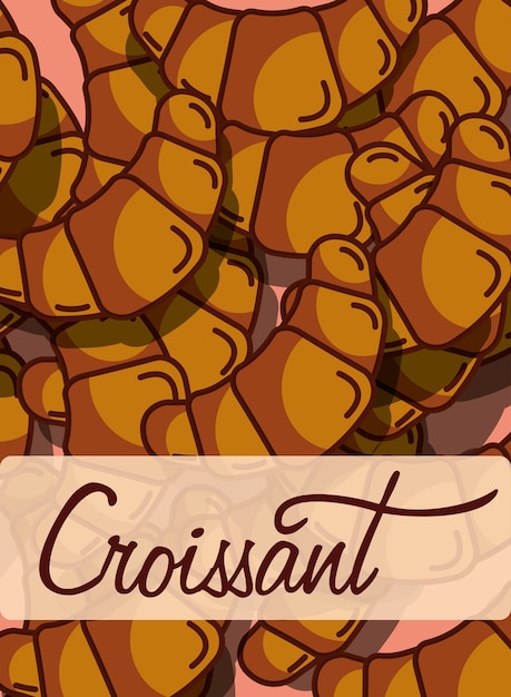 Fondo de producto de panadería y postre de croissant