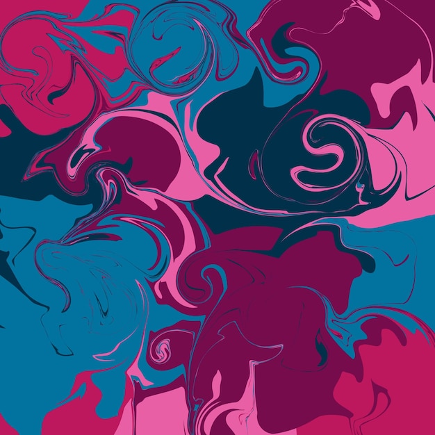 Fondo psicodélico abstracto pintura acrílica mixta textura de mármol coloridos remolinos patrón vectorial