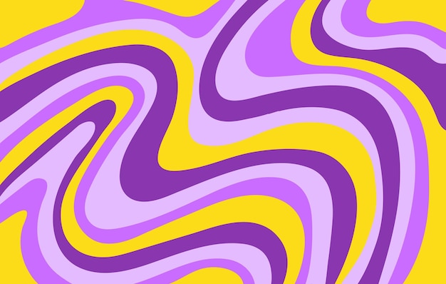 Fondo psicodélico horizontal abstracto con ondas coloridas Ilustración de vector de moda