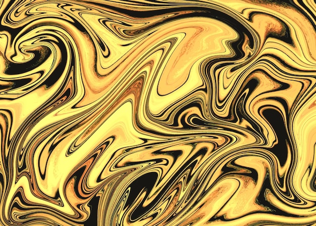 Fondo psicodélico de oro maravilloso de estilo retro abstracto