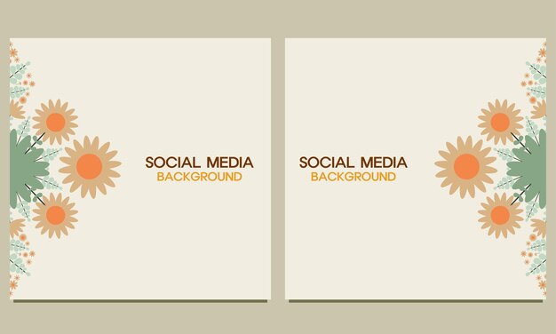 Fondo de publicación en redes sociales con adorno floral natural Adecuado para diseño de banner de publicación en redes sociales