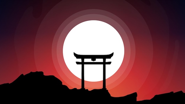 Fondo de puertas torii Fondo de pantalla de puerta torii japonesa Fondo de puerta japonesa