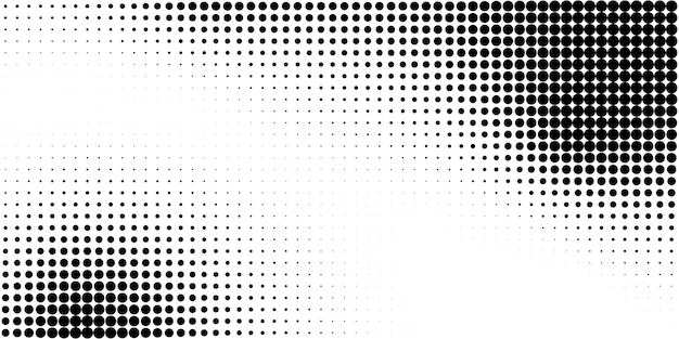 Fondo punteado de medio tono abstracto Fondo de textura de gradiente de grano con puntos Ruido Patrón de puntillismo de punto Grano de arena Grunge efecto de punto Vector de superposición grabada de textura abstracta