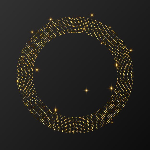 Fondo punteado de semitono brillante oro abstracto