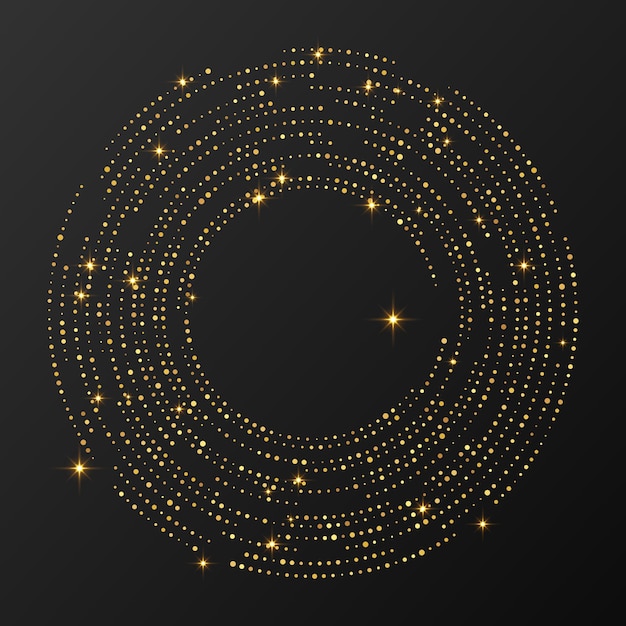 Fondo punteado de semitono brillante oro abstracto