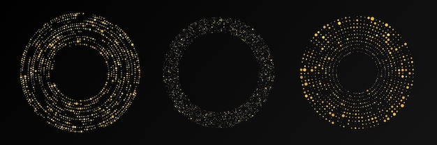 Fondo punteado de semitono brillante oro abstracto