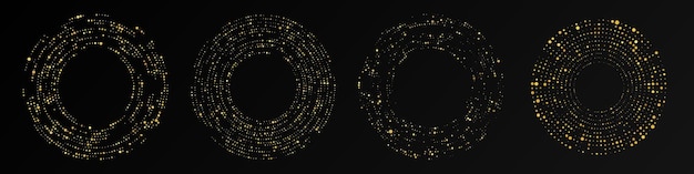 Fondo punteado de semitono brillante oro abstracto