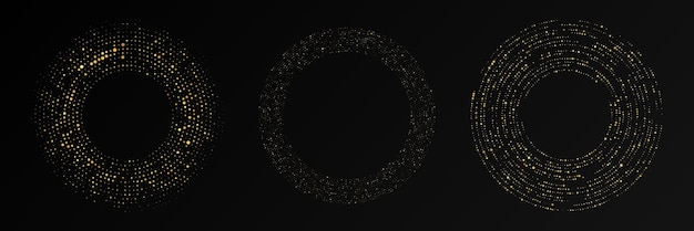 Fondo punteado de semitono brillante oro abstracto