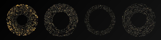 Fondo punteado de semitono brillante oro abstracto